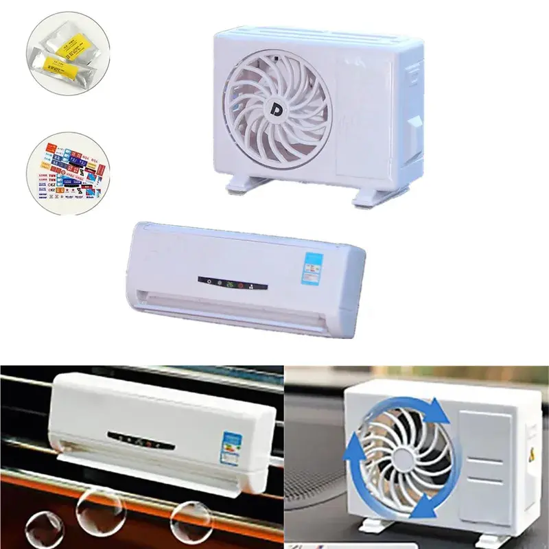 Mini Solar Rotation Fan Car Conditioner Model Air Vent Decoration Auto Interior Cute Small Fan Ornaments Accessories  Cooling Vent Perfume Diffuser Clip Aromatherapy Fresheners