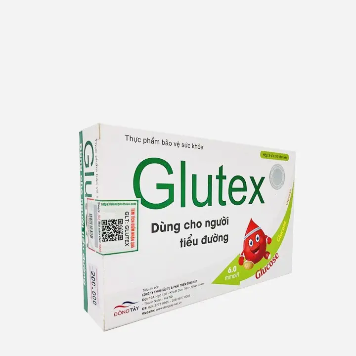 Glutex hỗ trợ hạ nhanh và ổn định đường huyết lâu dài hộp 30 viên công ty Á ÂU 3