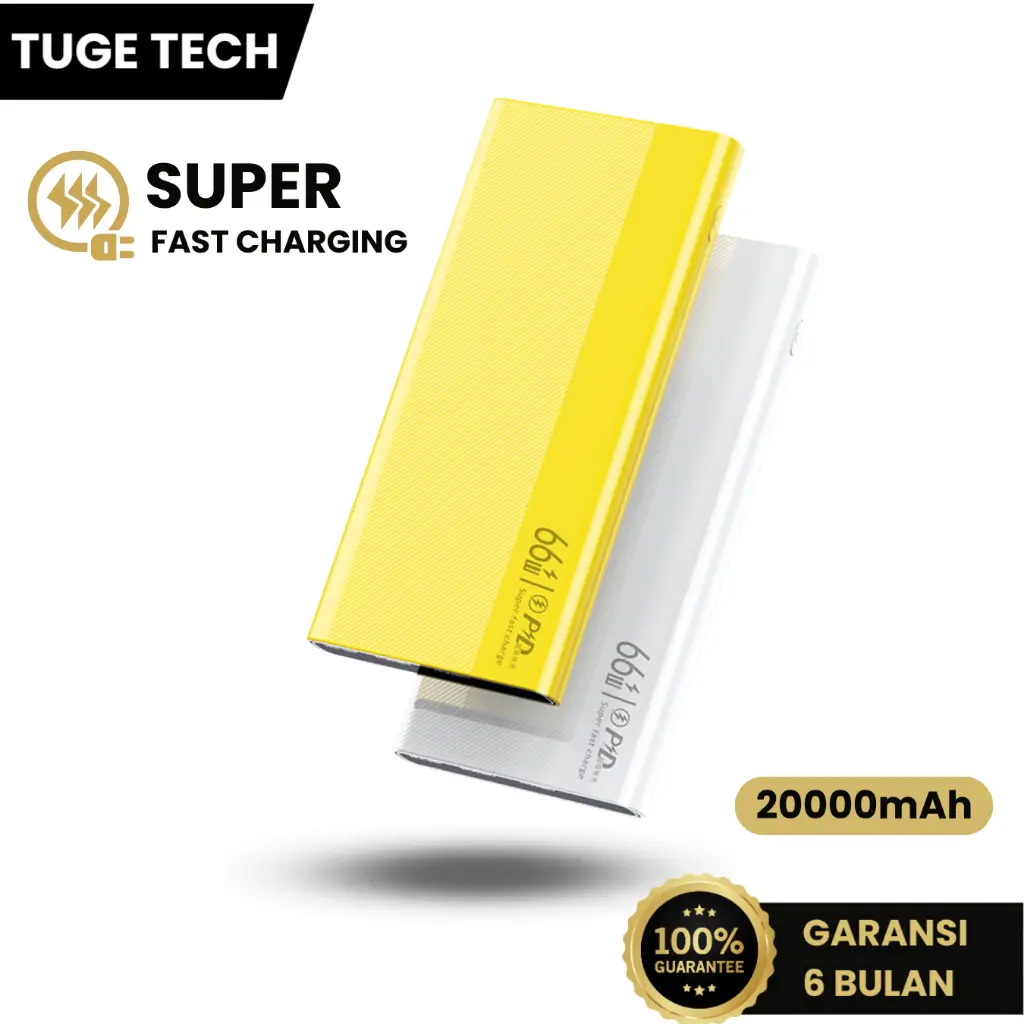 PowerBank Fast Charging PD 66W 40W 20000mah Powerbank Dual USB Output 3 Input LED Display Murah Mini Charger Lcd