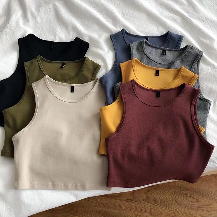 Product Introduction of Quần Áo Nữ, Phong Cách Instagram Châu Âu Và Mỹ Áo Vest Cropped Mùa Hè, Phong Cách Bm Người Nổi Tiếng Trên Internet Quốc Tế Thương, Cạp Cao, Bó Sát, Dáng Ôm, Ngắn, Không Tay, Mặc Trong Cho Nữ Top Women Trắng 25