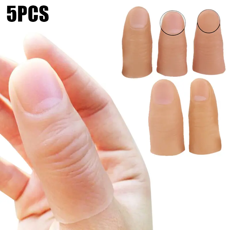 Trò Ảo Thuật Ngón Tay Bộ 5 Cái Đầu Ngón Tay Cái Mềm Giả Đạo Cụ Trình Diễn Sân Khấu Cận Cảnh Đồ Chơi Chơi Khăm
