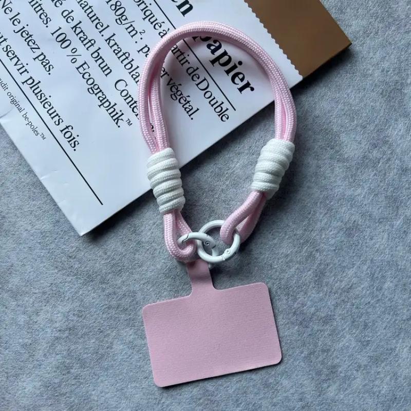 Dopamine short mobile phone lashings Double head bold color mobile phone gasket anti-loss hand-woven wrist rope 5