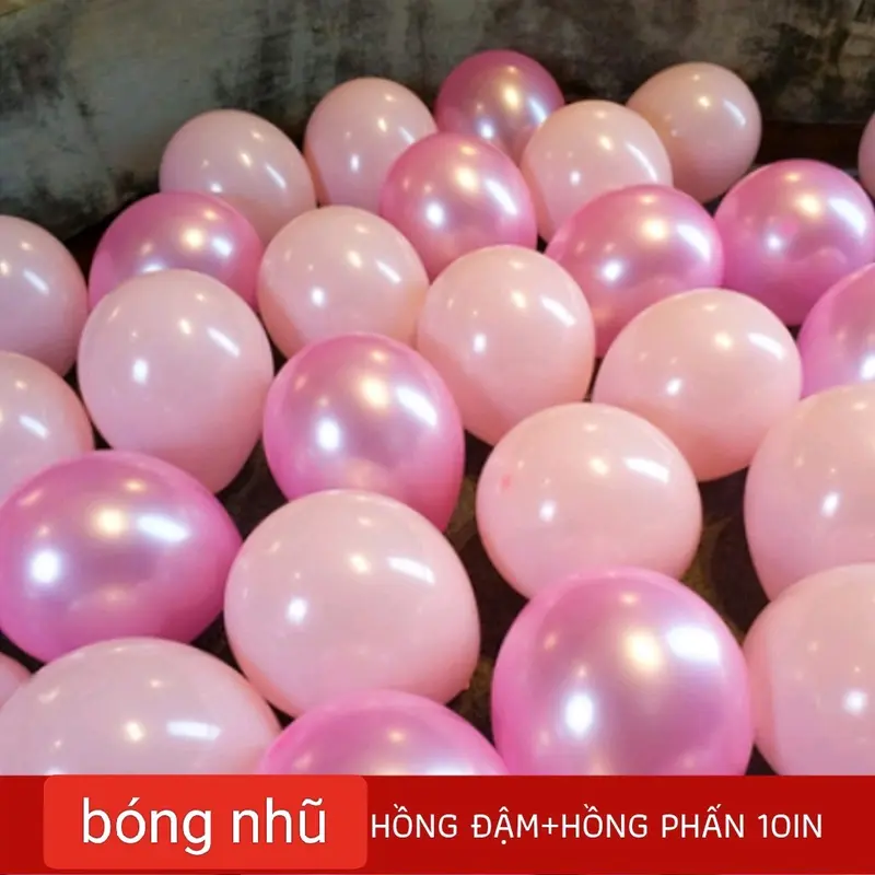 Set 50 bóng cao su nhũ mix màu size 10 inch ( 25cm) bong  bóng 6