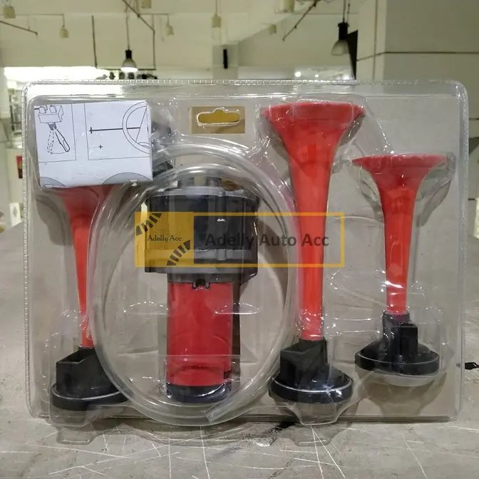 Klakson Trompet Terompet 3 corong telolet 12 & 24 Volt + Dinamo Car 1