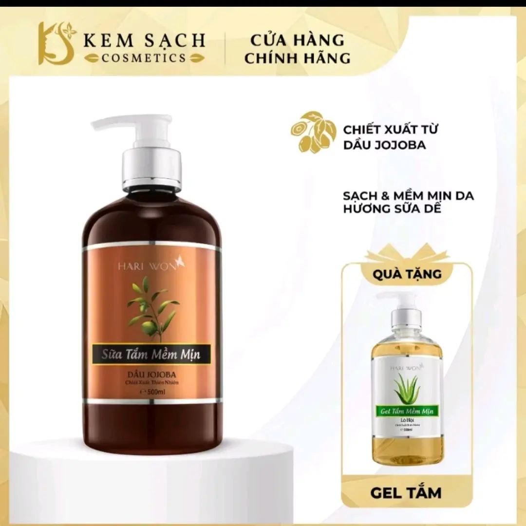 sữa tắm HARI WON  (tặng kem phấn BB trang điểm chống nắng dưỡng trắng da)
