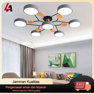 Lampu gantung aesthetic minimalis modern ruang tamu lampu plafon led hias kamar tidur 3 Warna  lampu Kontrol Dinding dekorasi pelaminan gantung cafe hiasan meja minimalis lampu gantung dapur