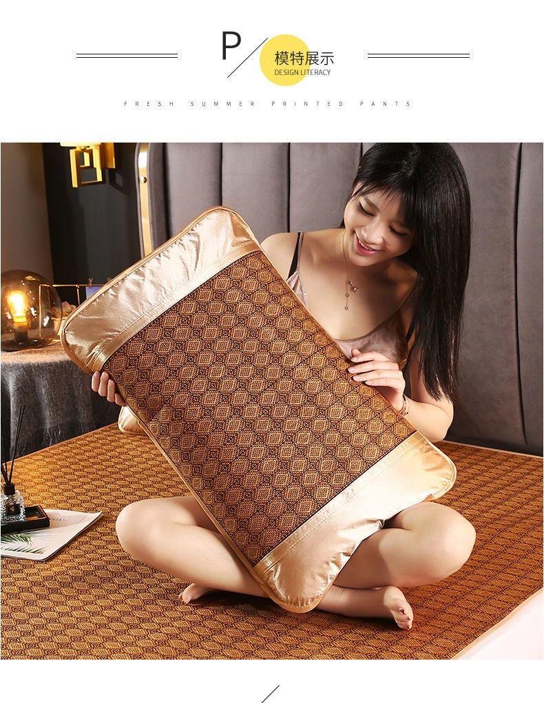Product Introduction of [30 Days Hot Sale 1690 Pieces] Cooling Mat 1.5m Foldable Rattan Mat 1.8m Double Bed Straw Mat 0.9m Student Single Dormitory Mat 0.45m Mat 12