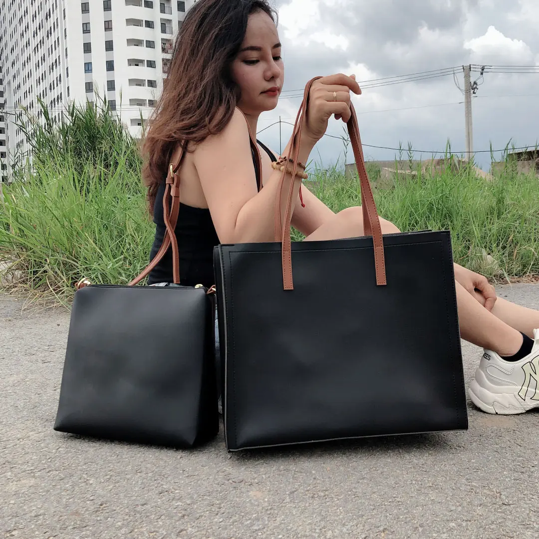 Túi xách nữ hàng hiệu da PU cao cấp, đựng được giấy A4, laptop, macbook 13 inch 15 inch Bag Tote