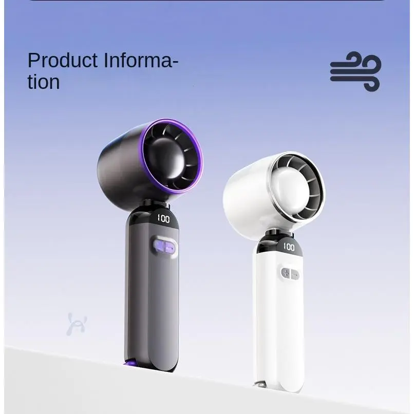 2025 new multifunctional foldable high-speed mini fan usb rechargeable turbofan portable cooling handheld small fan