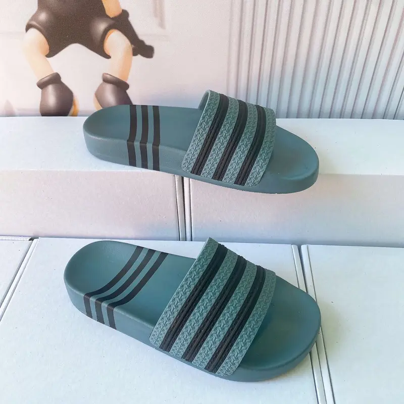 Dép nam Quai ngang 3 sọc hottrend thời trang trẻ DéP Đế Bằng Slipper chữ h