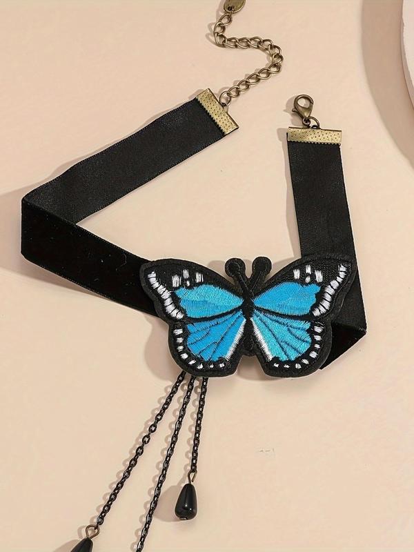 Butterfly Design Choker Necklace for Women, Fashion Jewelry for Party, Daily Clothing Decor, Trendy All-match & Exquisite Jewelry for Birthday Gift 2