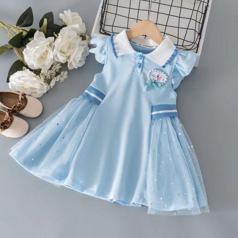 Product Introduction of Váy Elsa Công Chúa Đông Lạnh Mùa Hè Cho Bé Gái Váy Gạc Công Chúa Ngắn Tay Mùa Hè Cho Bé Gái 2