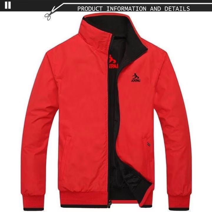 Áo Khoác Zip 2 mặt cổ cao cấp Nam phù hợp chống nắng Menswear Jacket 2