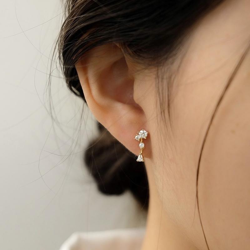 Galaxy Dainty Zirconia Stud Earrings 0
