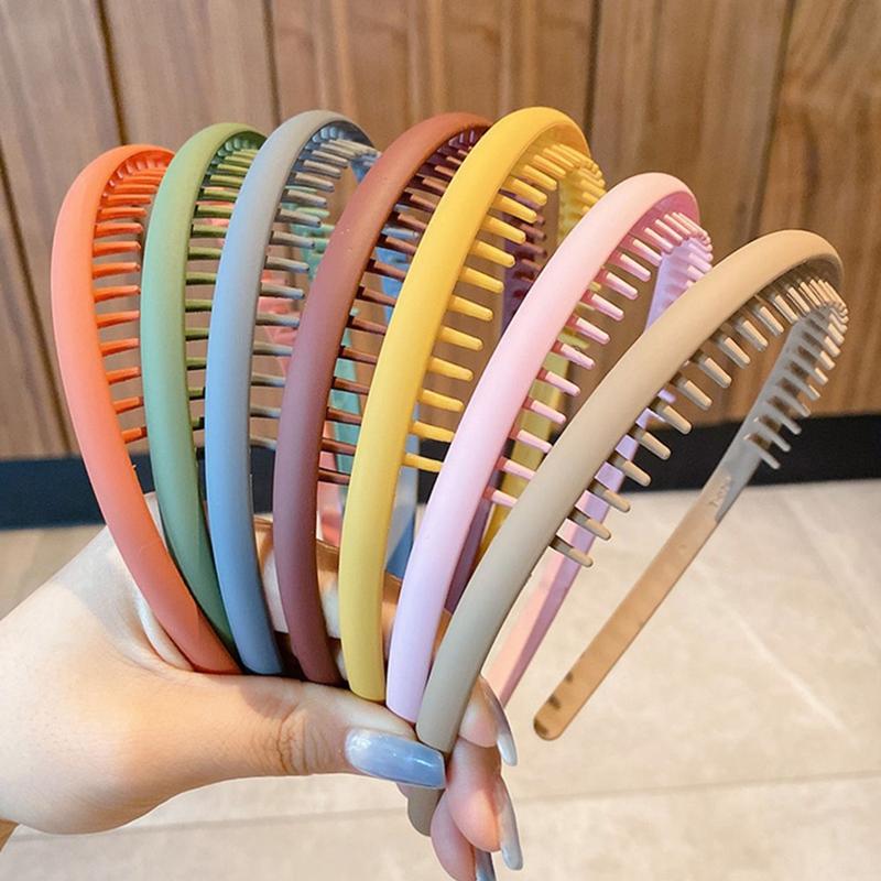 Toothed anti slip pressure broken hair simple hair clip headband 3