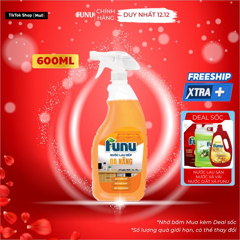 Chai xịt tẩy dầu mỡ bám bẩn nặng Funu làm sạch bếp gas, máy hút mùi, tường bếp, mui xe, tường gạch dr  nano đa năng