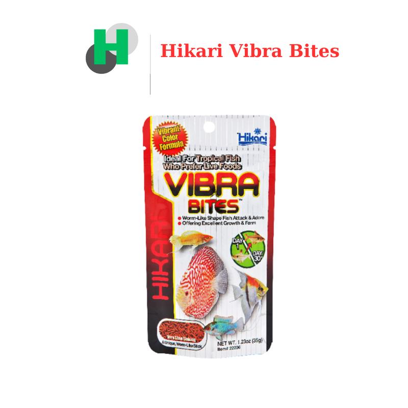 Hikari Cám cá cảnh Hikari Vibra Bites tăng màu đỏ tất cả các dòng cá cảnh, cực giàu dinh dưỡng, dạng chìm chậm, mùi thơm hấp dẫn