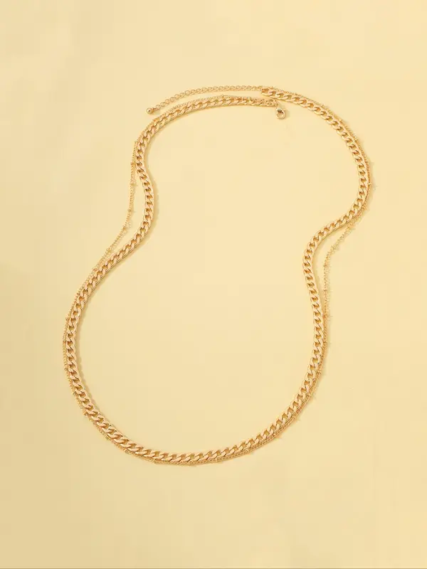 Women's Elegant Minimalist Double Layer Waist Chain, Trendy Exquisite Waist Chain, Chic Body Jewelry for Party & Daily Decor 2