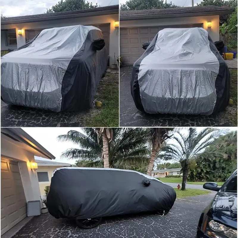 Car Cover, 1 Count Car Body Cover, Car Protective Cover, Car Exterior Accessories for Car Parking, Universal Car Cover for Outdoor Use 5