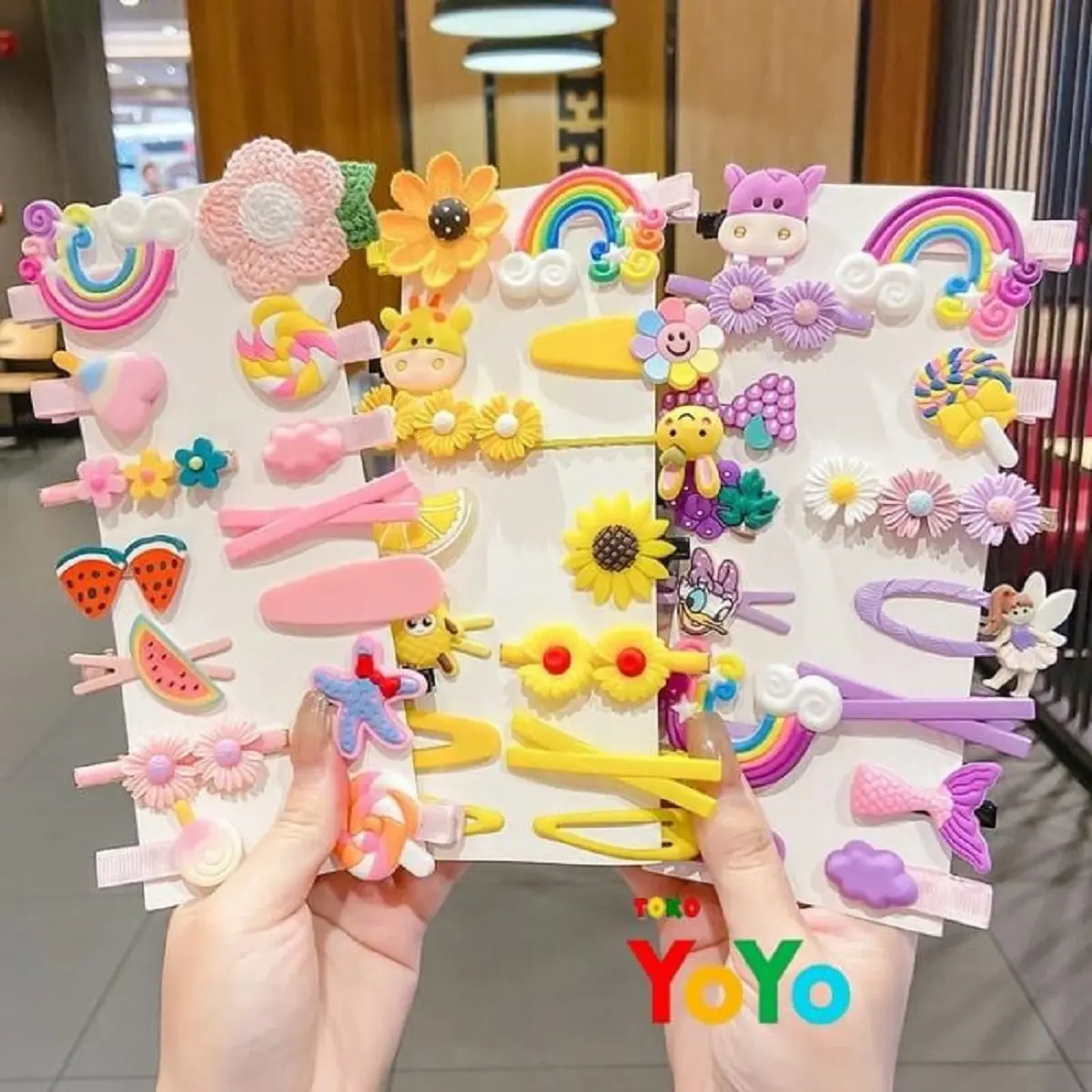 Jepitan Rambut Anak Korea Jepit Rambut Bayi Set Isi 14 Pcs 3D Set Lucu Cantik Perempuan Fashion