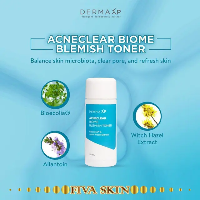 DERMA XP ACNE CLEAR BIOME BLEMISH TONER, TONER AGNE, TONER KULIT BERJERAWAN 30 ML Extract Berjerawat Mencerahkan