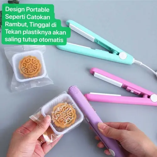 Alat Perekat Segel Plastik Makanan Serba Guna Sealer Plastik atau Hand Press Portable Seal Catokan Mini Rambut Alat Catok Hair