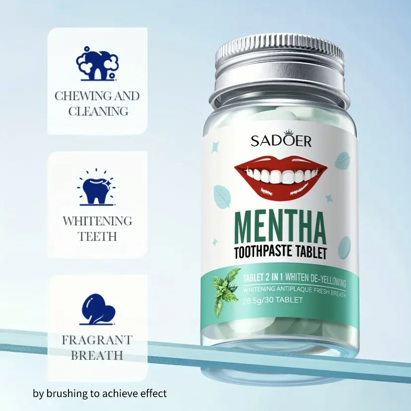 28.5g Mentha Flavor Toothpaste Tablets Chewable Toothpaste Tablets-30 ...