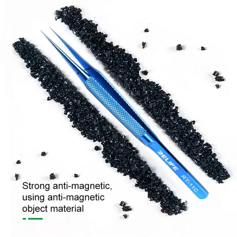 High Precision Titanium Alloy Tweezers, Non-slip Motherboard Flying Wire Repair Clamping Forceps, Industrial Tweezers for Home & Office 2