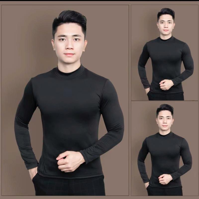 COMBO 2 Áo giữ nhiệt lót nỉ thu đông nam nữ ấm áp co giãn 4 chiều trẻ trung thanh lịch form hợp - Hoodie, Menswear Nhung 2