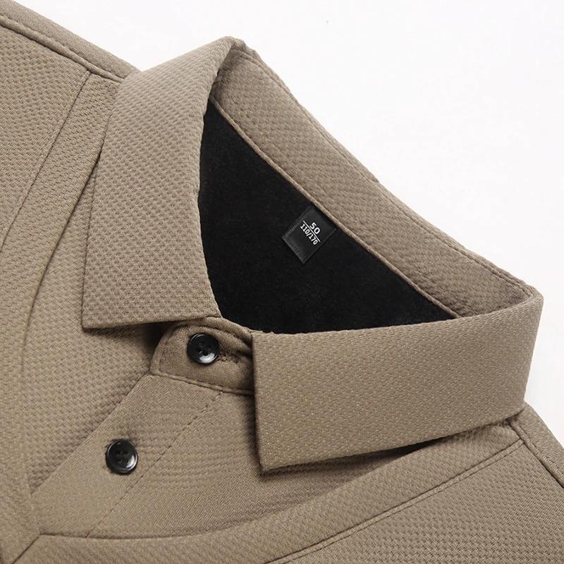 Product Introduction of Men'S Long Arm Polo Shirt Korean-Style Fake Two-Piece Business Men'S Casual Fashion Long-Sleeved Solid Color Lapel Shirts Comfortable All-Match Top For All Seasons Menswear Lingerie 25
