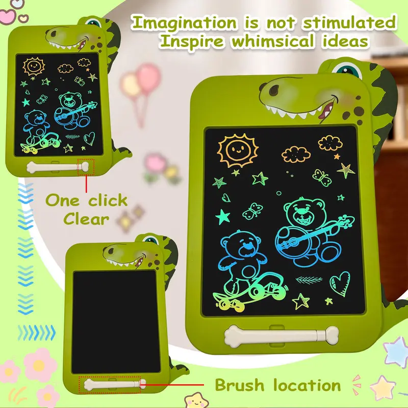 Dinosaur Design LCD Writing Tablet, 1 Count Colorful Screen Drawing Board, Educational Toy for Boys & Girls, Best Birthday Gift 5