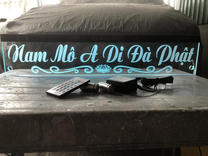 Product Introduction of CHỮ ĐIỆN : Nam Mô A Di Đà Phật - Hoa văn dưới- TREO TƯỜNG- 2D 12