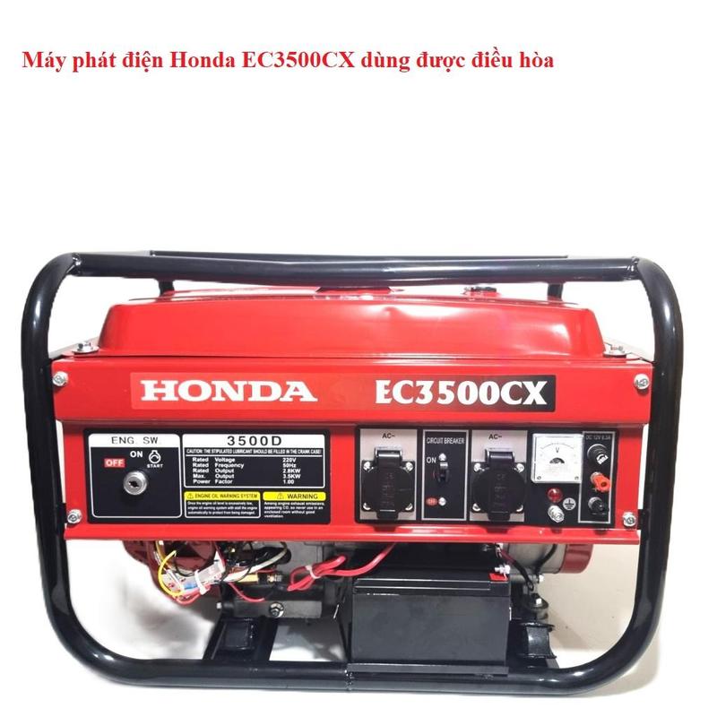 Máy phát điện EC3500CX chạy được 2 điều hòa công suất 3,5kW, tiết kiệm nhiên liệu 1l/ giờ