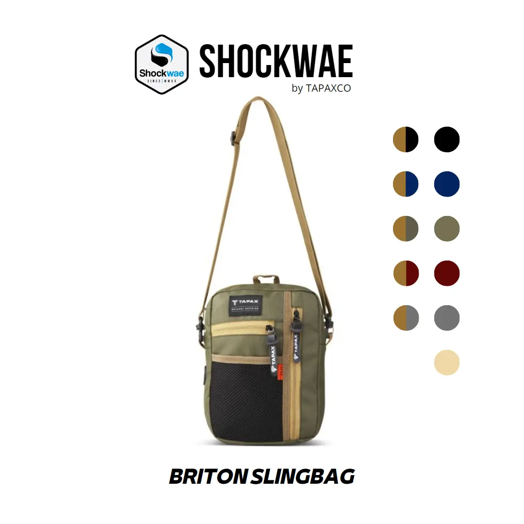 TAPAXCO Tas Selempang Pria Briton Slingbag Casual Local Original hitam