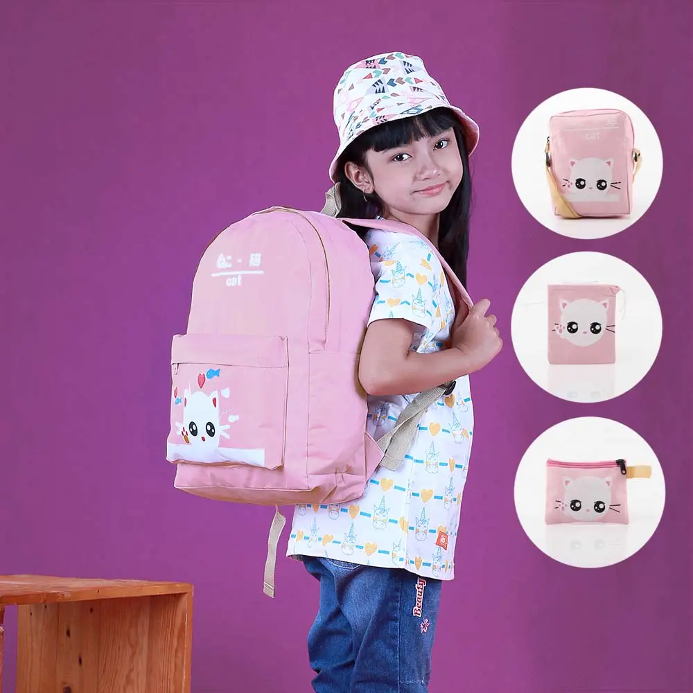 Tas Ransel Anak Karakter Kartun lucu Free Kotak Pensil Untuk Anak Perempuan Sekolah TK SD Terbaru Murah Keren Brand GOODKIDS BR231 Promo Cod Fashion