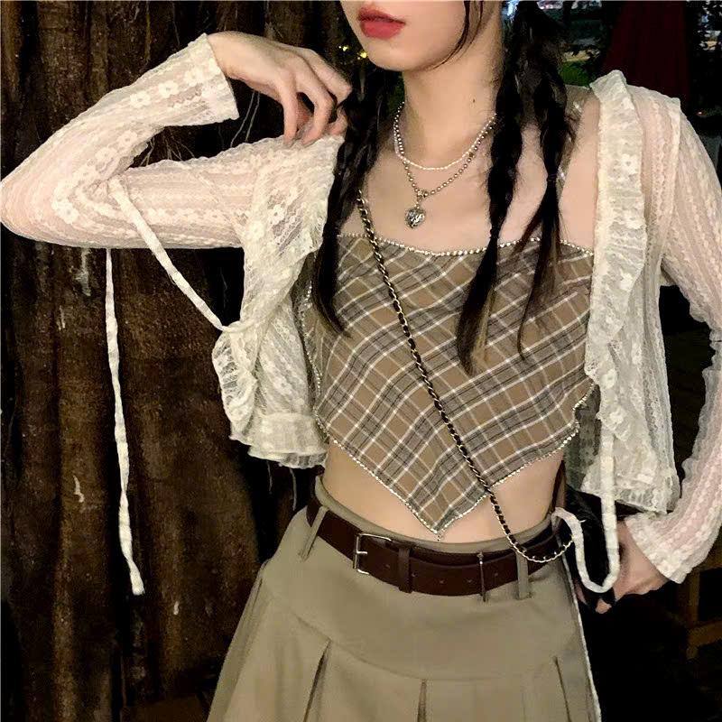 Áo khoác cardigan hè Cardigan dáng ngắn mặc với áo 2 dây Cardigan nữ Meimei SA36 4