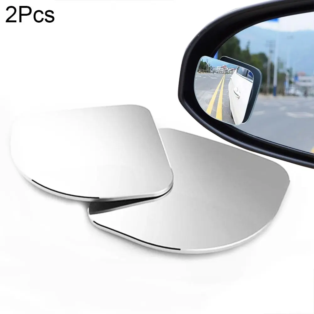 2Pcs New Car Motorcycle Accessories Wide Angle Blind Spot Mirror 360 Degree Rotation HD Glass Convex