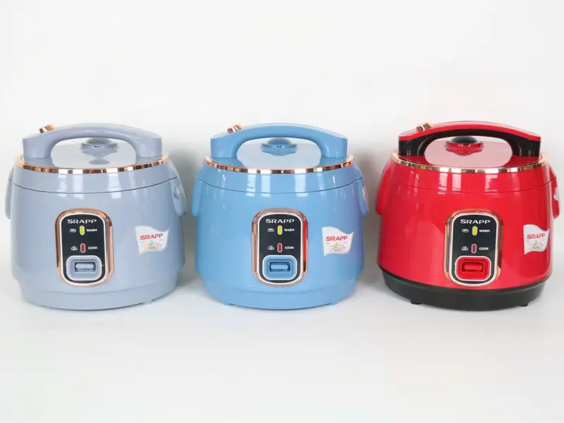 Nồi Cơm Điện SRAPP, Dung Tích 1.2L 1.8L, Nồi Cơm Siêu Đẹp, Bảo Hành Chính Hãng 12 Tháng Cooker Nấu Ăn 3