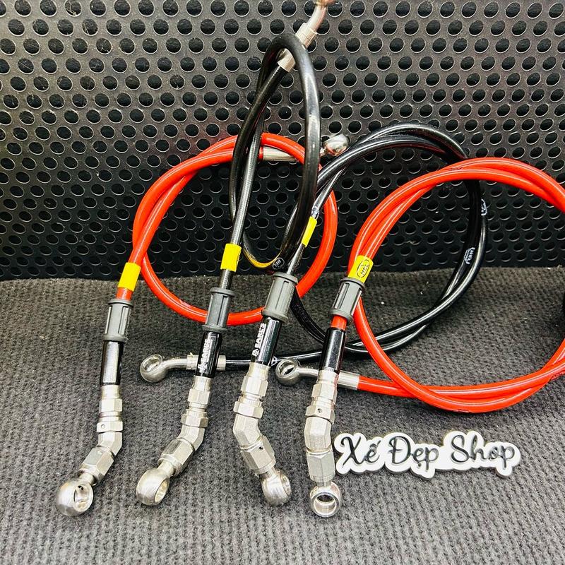 Dây dầu Hel đầu inox 45 độ - đen hoặc đỏ - phụ kiện thay thế - Lọc X1R