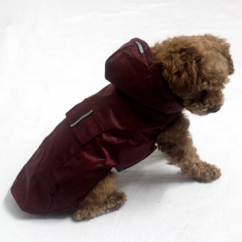 Product Introduction of Dog Small Large Waterproof Clothes Reflective  Rain Coats Hooded Jacket Raincoat Chihuahua Pet plies 38