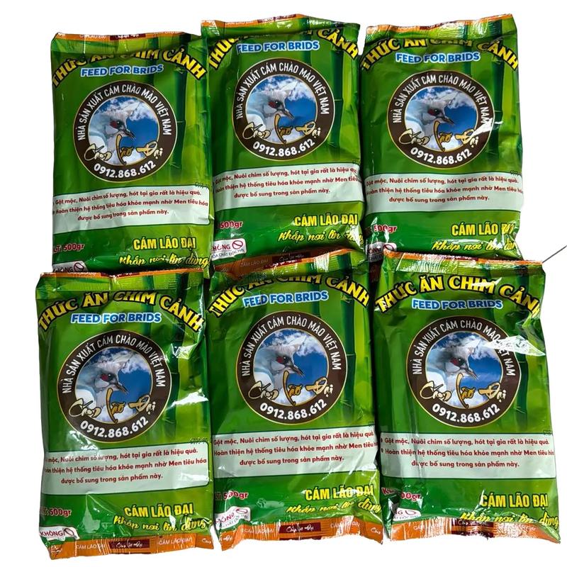 Combo 3 gói- Cám Tổng Hợp Lão Đại - Cám Bao Xanh - Thương Hiệu Lão Đại cám  lão  đại  chào  mào