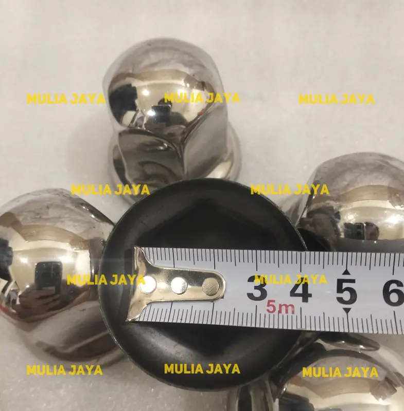 Cover atau Tutup Baut Roda Stainless (HARGA PER BIJI) Ukuran Kunci 33 3
