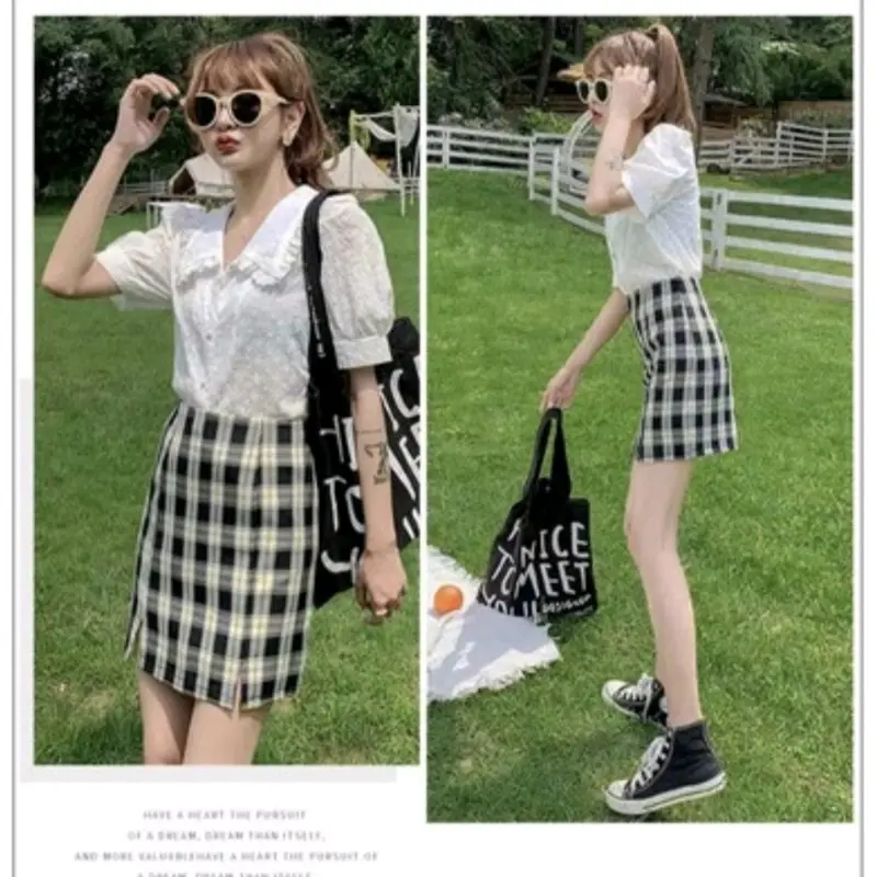 Ken Grosir rok aline motif kotak tartan 4