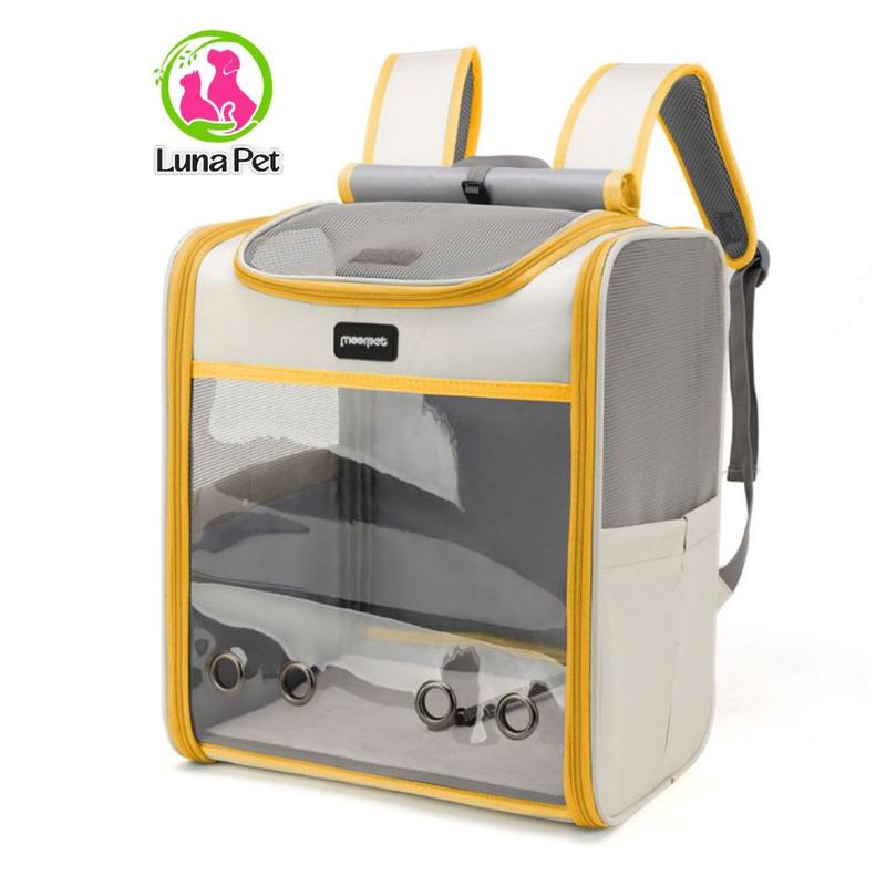  Balo vận chuyển chó mèo lớn đến 8 kg Luna Pet BL20 - Balo mặt nhựa trong suốt dành cho thú cưng lớn 