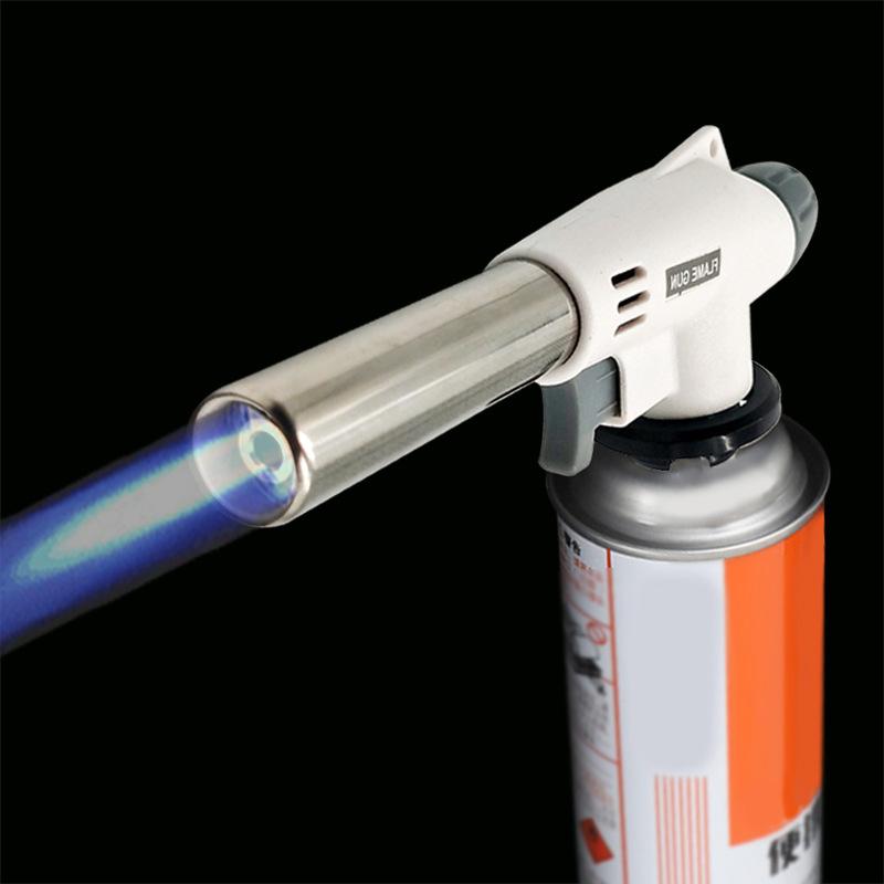 Product Introduction of Export Outdoor Barbecue Flame Gun Burning Torch Welding Gun Kitchen Baking Butagas Ceramic Core Card-Type Spray Gun Head 1