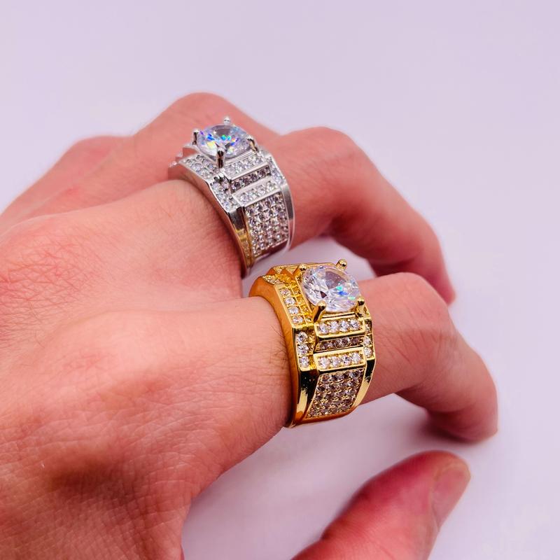 Nhẫn nam titan Nhẫn nam màu vàng hoặc trắng chất liệu titan không phai màu không rỉ sét mã 11 trangsucmoiluatuoi.RIN