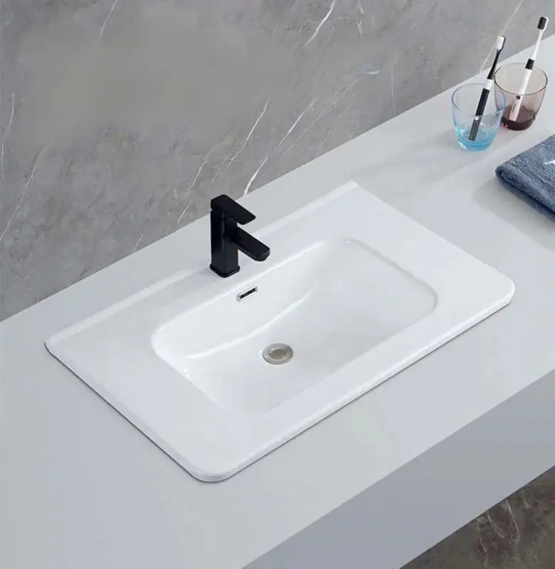 L.Hệ Freeship Mặt lavabo sứ Yamato nhiều kích thước men sứ Aqua phủ Ceramic kháng khuẩn - Bảo hành 10 năm 1