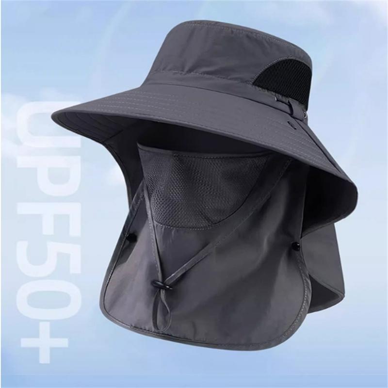 Mũ Bucket Chống Nắng, Mũ Một Mảnh, Có Bảo Vệ Cổ, Thích Hợp Để Câu Cá Và Đi Bộ Đường Dài, Ngoài Trời, Thoáng Khí, Chống Gió, Cỡ Lớn 1