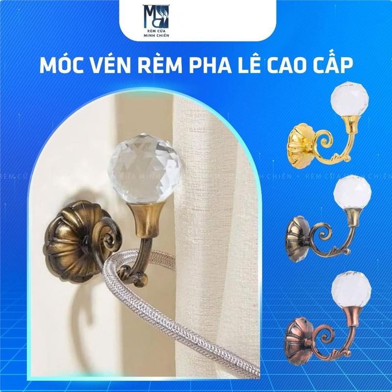 Móc Vén Rèm Pha Lê Cao Cấp - Núm Vén Rèm Hợp Kim Nhôm Mạ Kẽm - TikTok ...