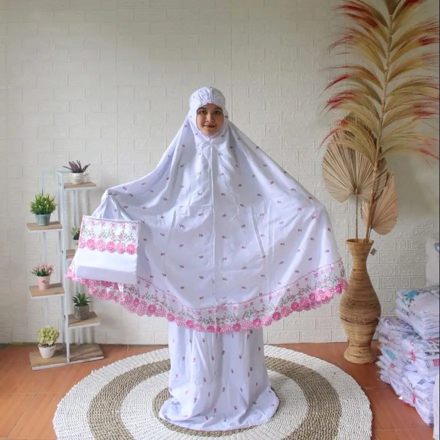 MUKENA DEWASA BORDIR RABBIYA KATUN MIKRO MURAH  Renda